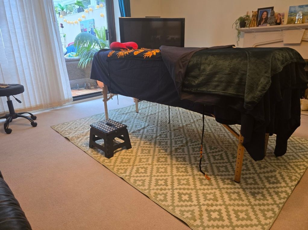 Serenity Swedish Massage treatment room set up